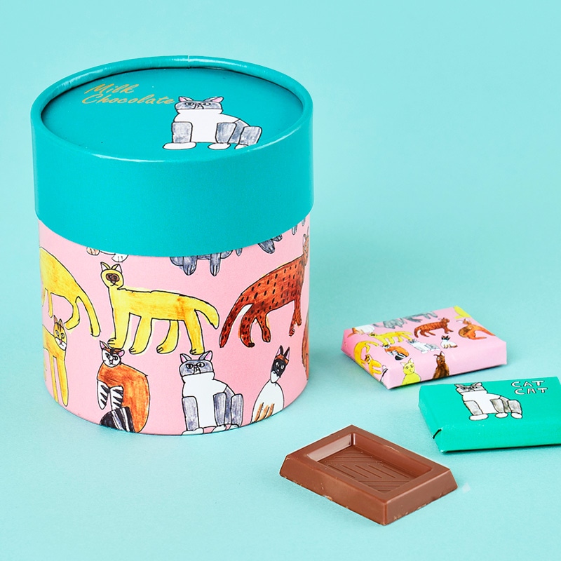 第3世界ショップ Artisan アートBOX ミルクチョコレート（ディレクターキャット）